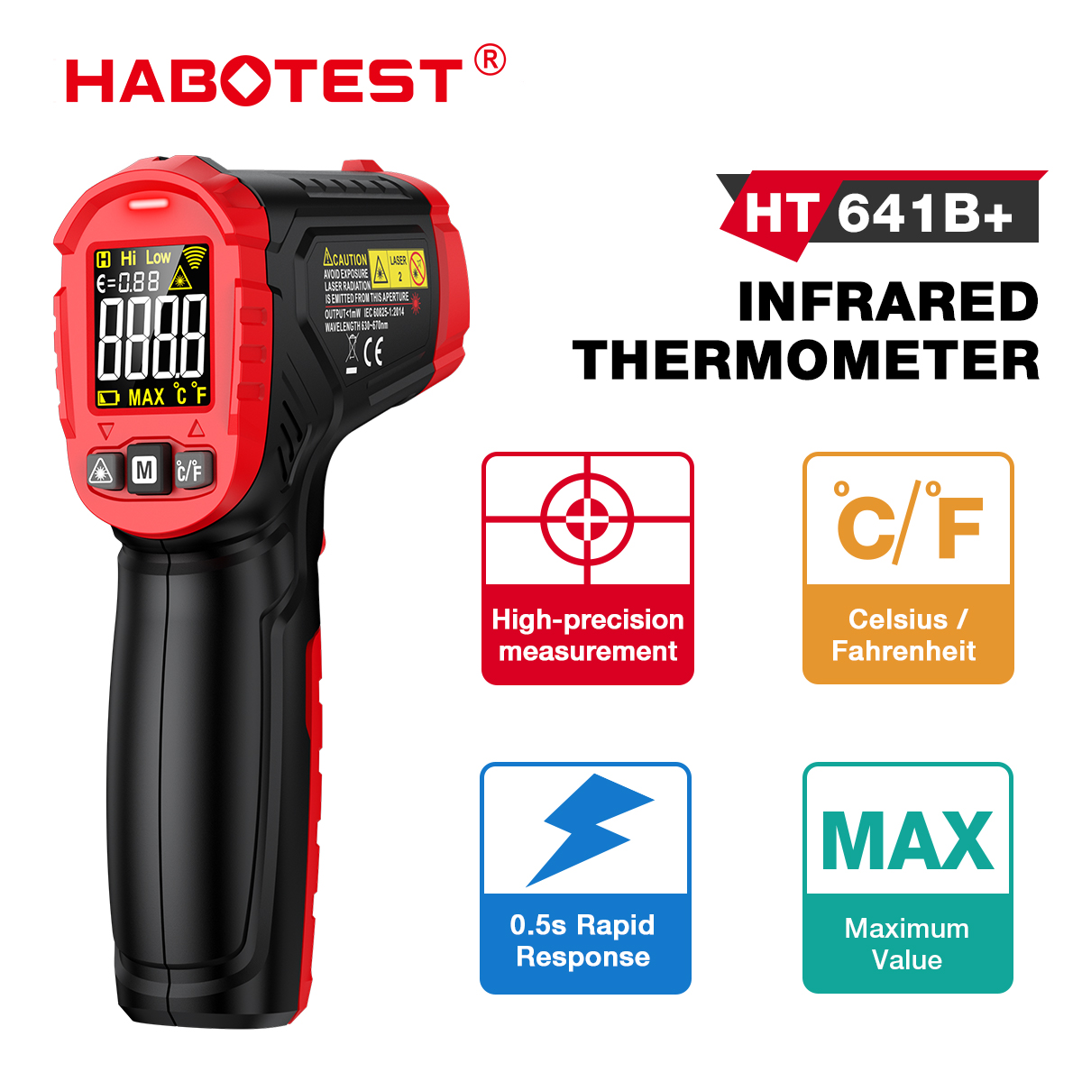 Soap Making Thermometer - Termometr na podczerwień HABOTEST HT641 Bezdotykowy