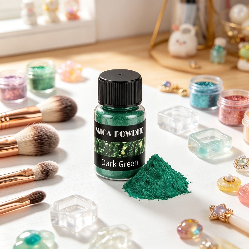Oxide Pigment Soap - Wyrobu biżuterii - Ciemnozielony proszek miki,